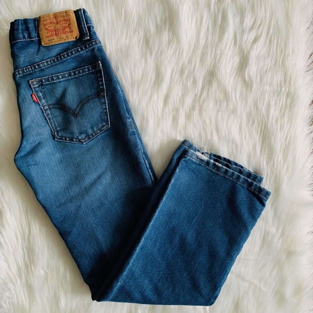 Boys 505 Straight Leg Medium Wash Levi Jeans